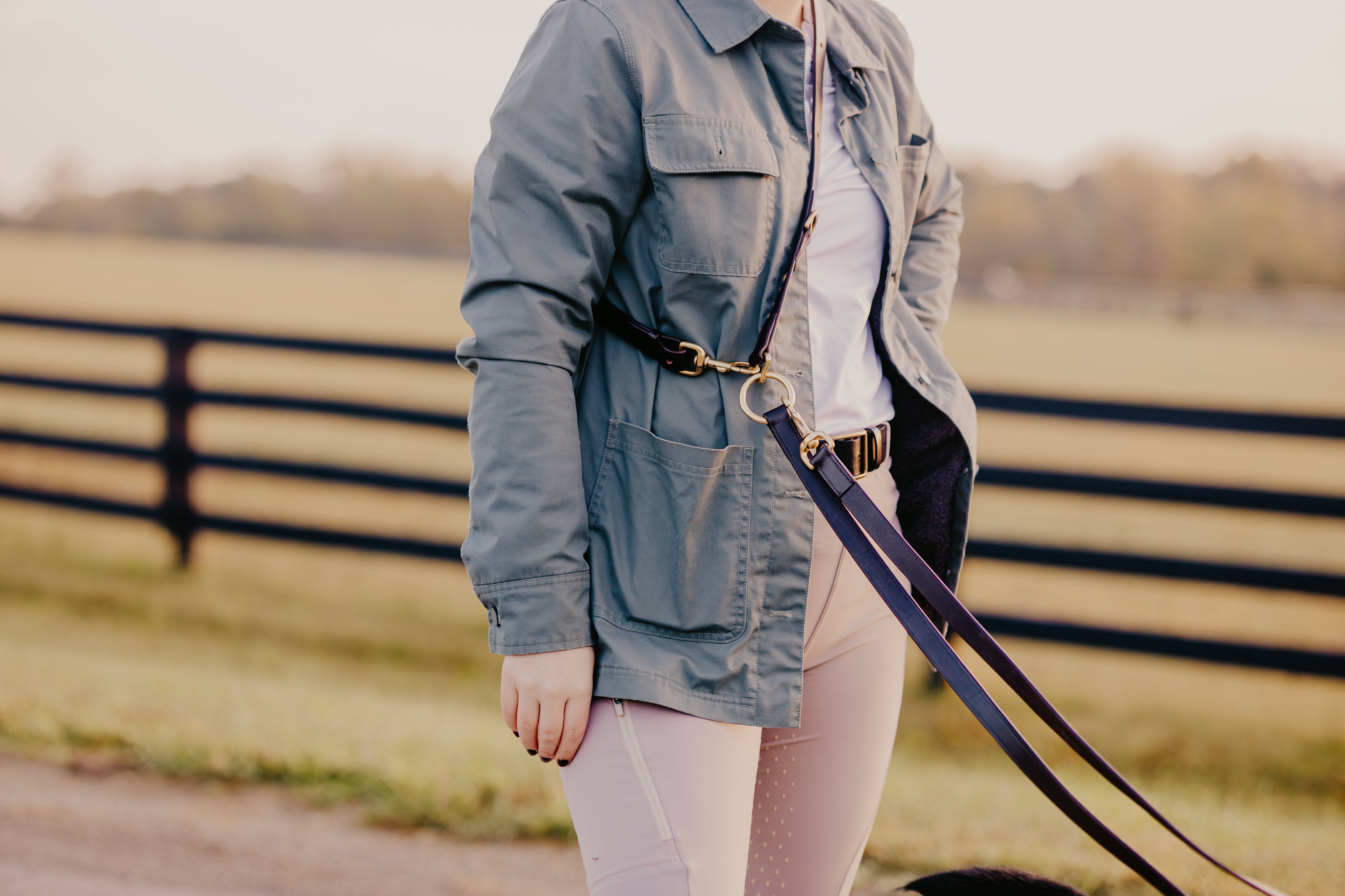 The Ultimate Barn Buddy Bundle: GG Hands-Free Dog Leash + Premium Leather Collar
