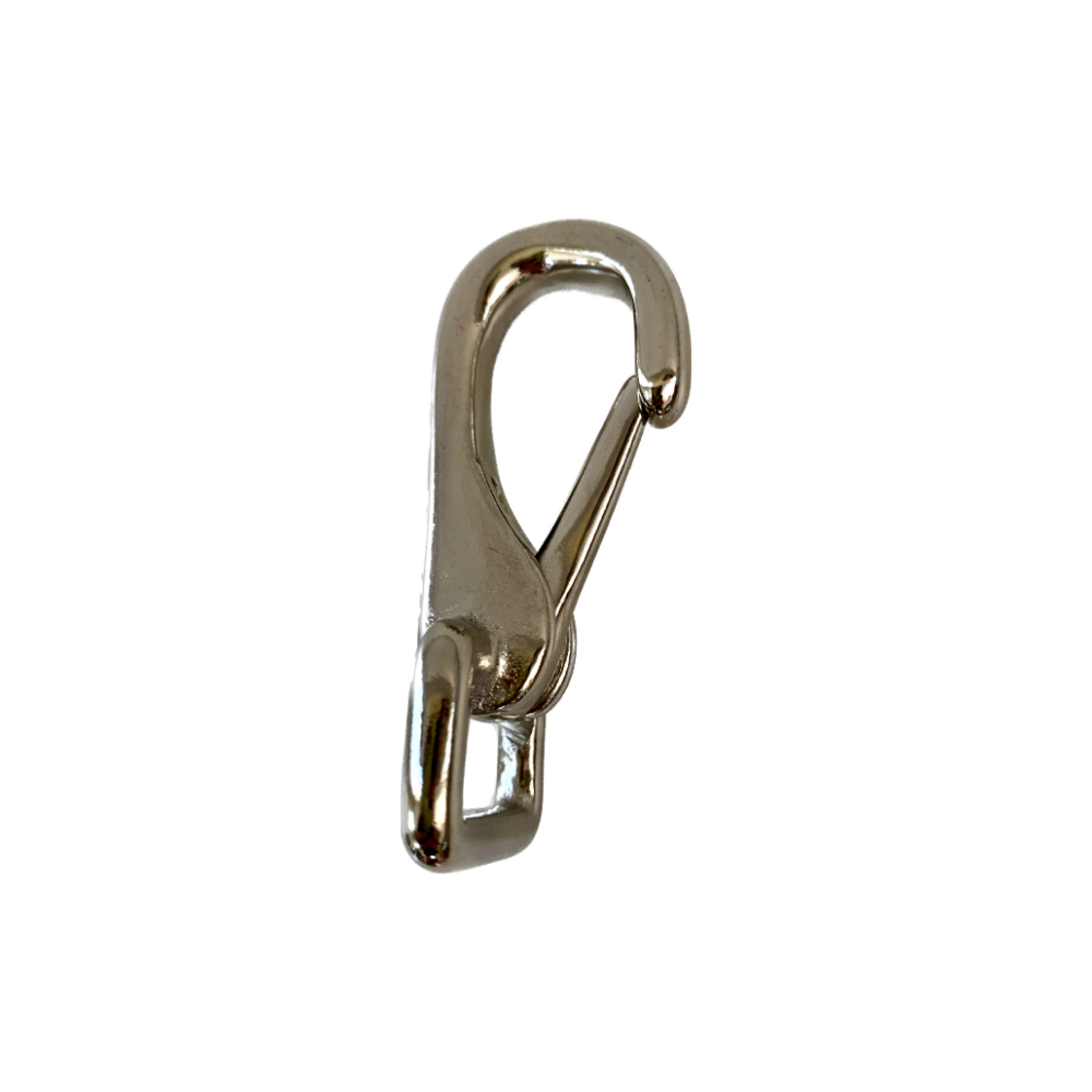 A metal clip or clasp.