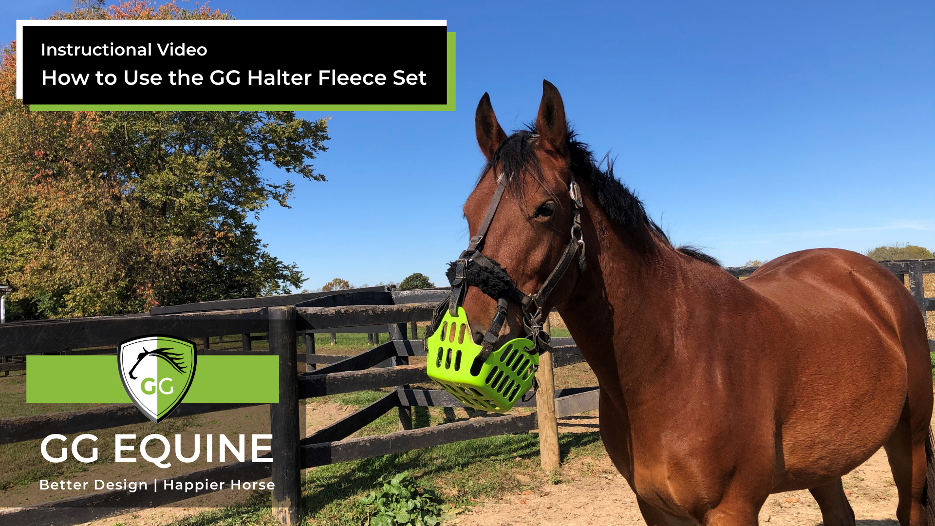 Load video: Full video instructions and tutorial on how to install and use the GG Equine Halter Fleece Converter Set.