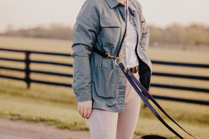 The Ultimate Barn Buddy Bundle: GG Hands-Free Dog Leash + Premium Leather Collar